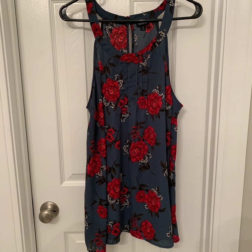 Torrid Georgette High Neck Tank